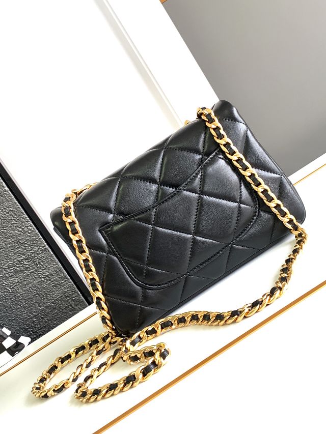 2024 CC original lambskin mini flap bag AS4595 black