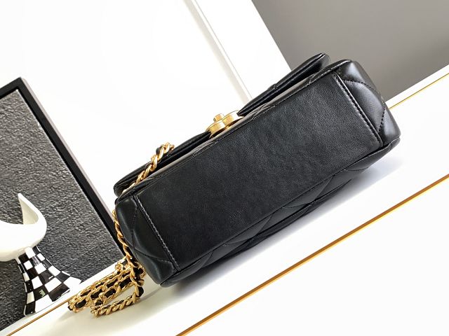 2024 CC original lambskin mini flap bag AS4595 black