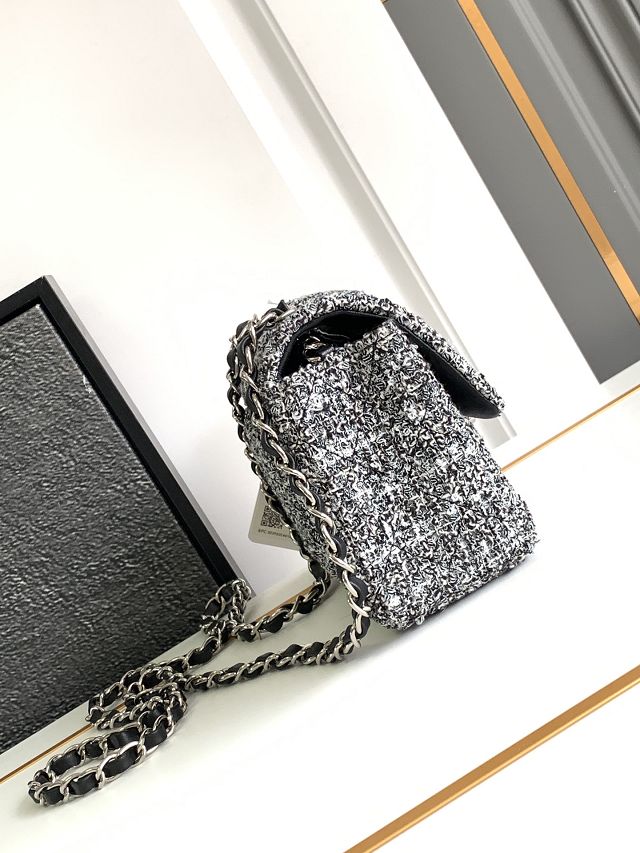 CC original tweed mini flap bag A69900 black&white