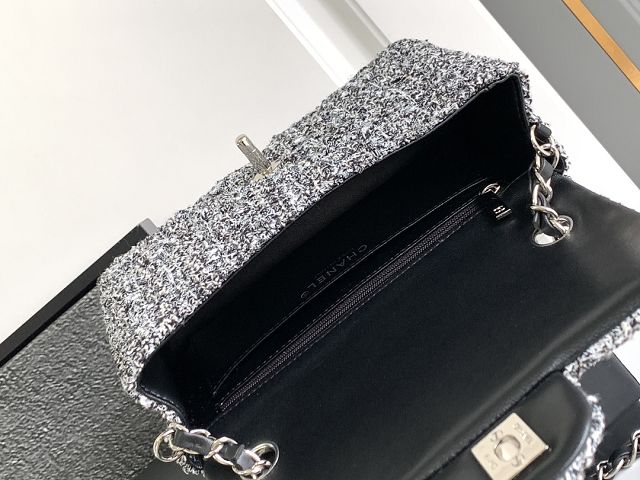 CC original tweed mini flap bag A69900 black&white