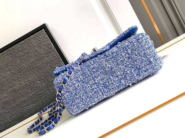 CC original tweed mini flap bag A69900 blue