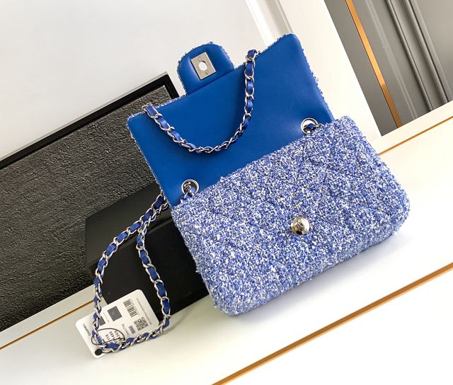 CC original tweed mini flap bag A69900 blue