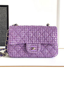 CC original tweed mini flap bag A69900 purple