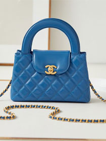 2024 CC original calfskin mini shopping bag AS4416 blue