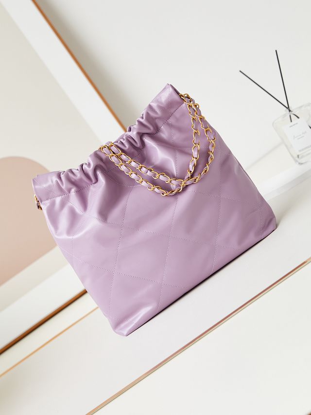 2024 CC original calfskin 22 small handbag AS3260 light purple