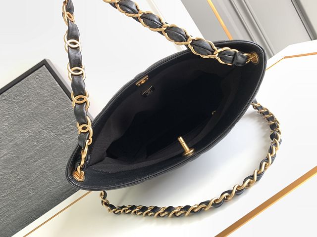 2024 CC original lambskin small hobo bag AS4754 black
