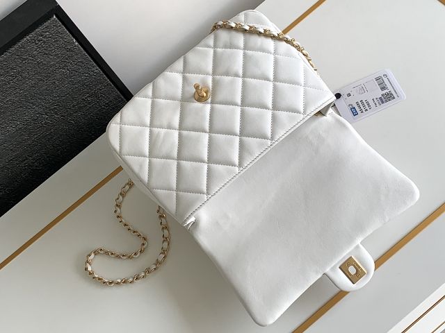 2024 CC original lambskin top handle flap bag AS4680 white