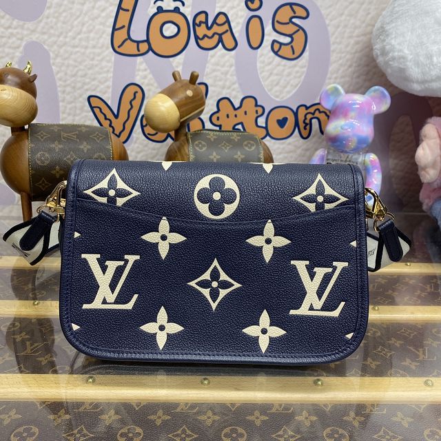 Louis vuitton original calfskin diane satchel M47161 navy blue