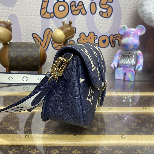 Louis vuitton original calfskin diane satchel M47161 navy blue