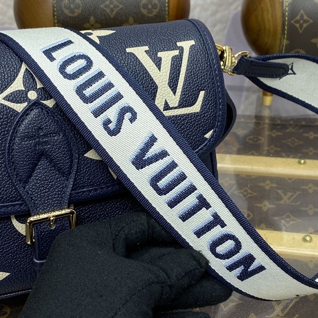 Louis vuitton original calfskin diane satchel M47161 navy blue