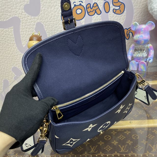 Louis vuitton original calfskin diane satchel M47161 navy blue