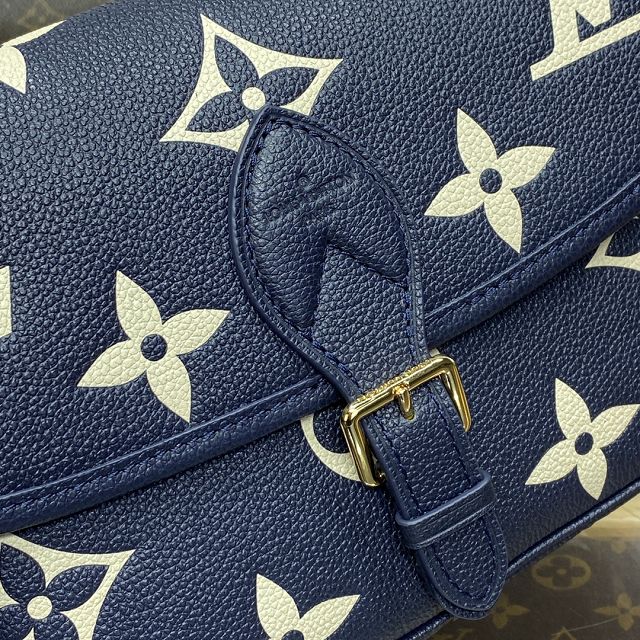 Louis vuitton original calfskin diane satchel M47161 navy blue