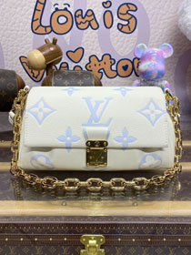 Louis vuitton original calfskin favorite bag M45836 white&blue