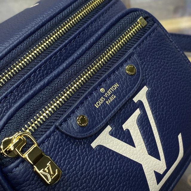 Louis vuitton original calfskin mini bumbag M85636 navy blue