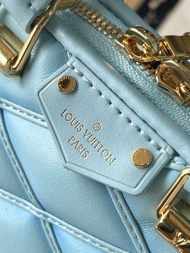 Louis vuitton original lambskin nano alma handbag M83049 blue