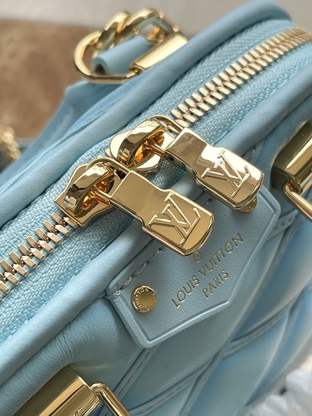 Louis vuitton original lambskin nano alma handbag M83049 blue