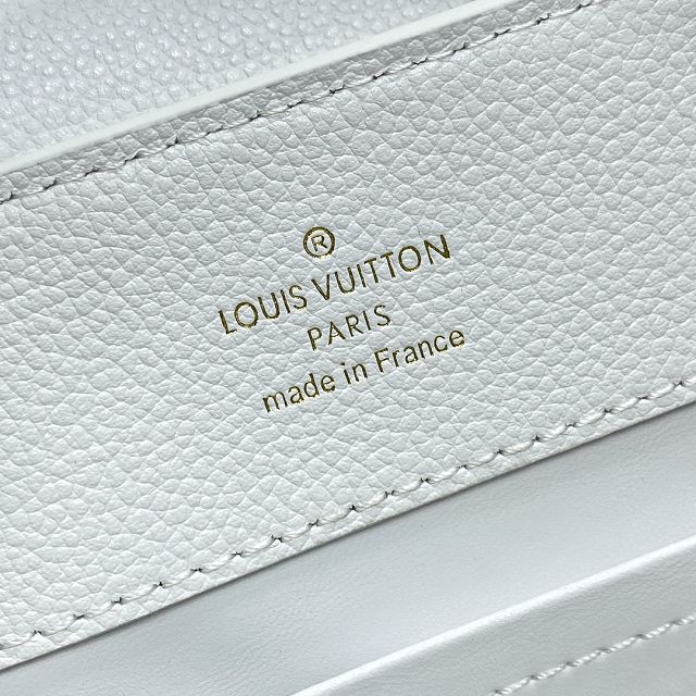 Louis vuitton original calfskin capucines east west BB M27186 white