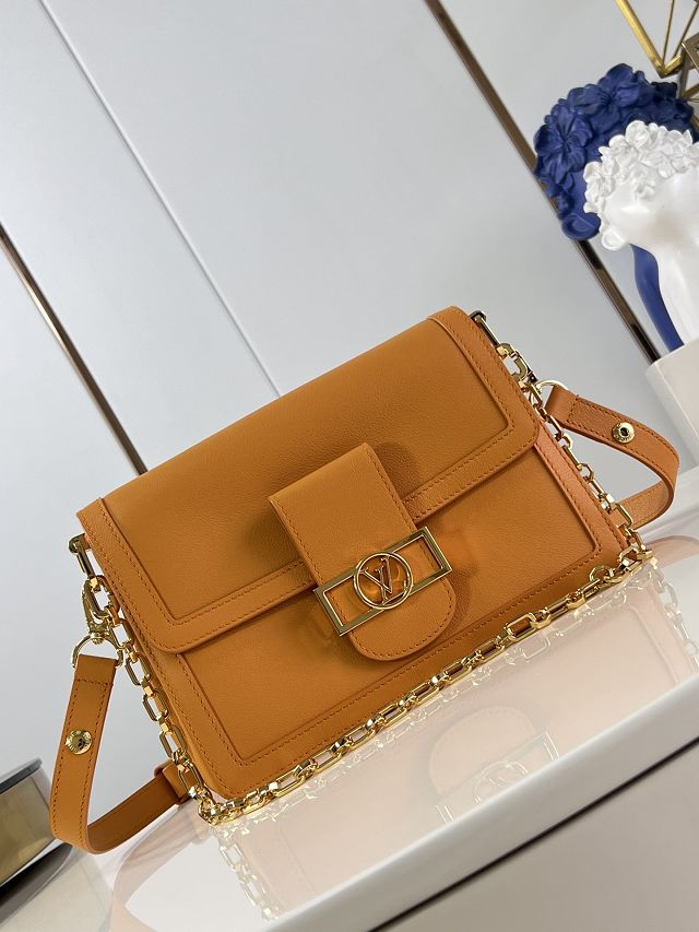 Louis vuitton original calfskin dauphine soft MM M25048 orange