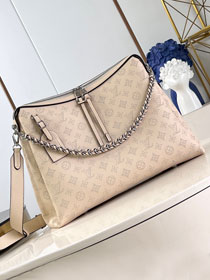 Louis vuitton original mahina leather hand it all MM M24133 cream