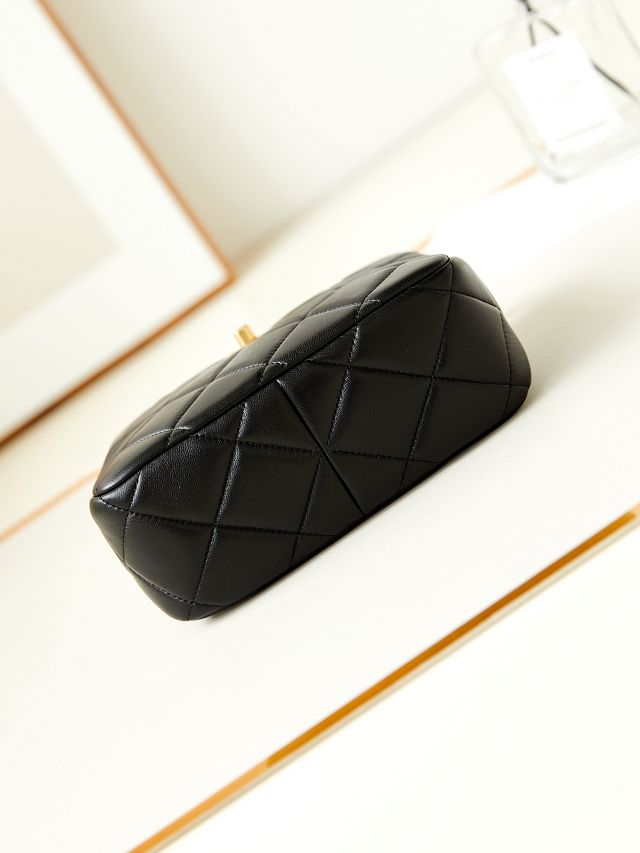 2024 CC original lambskin mini hobo bag AS4859 black