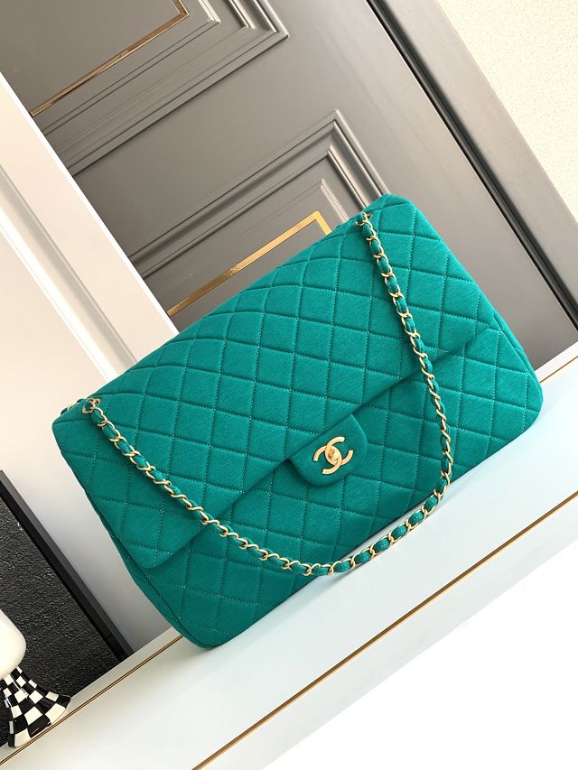 2024 CC original fabric maxi flap bag AS4661 green