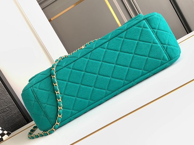 2024 CC original fabric maxi flap bag AS4661 green