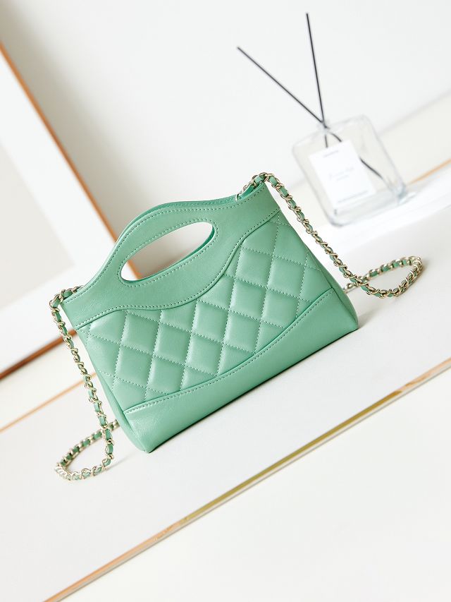 2024 CC original lambskin nano 31 bag AS3656 light green