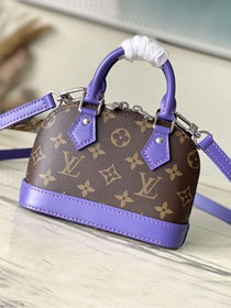 Louis vuitton original monogram canvas nano alma M83202 purple