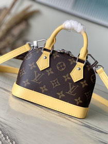 Louis vuitton original monogram canvas nano alma M83203 yellow