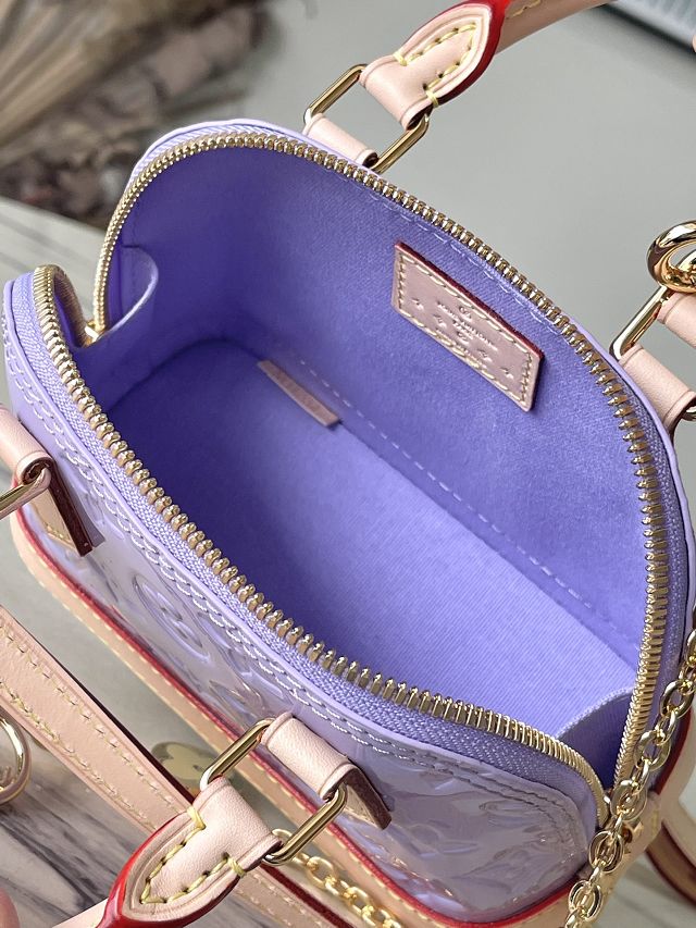 Louis vuitton original vernis calfskin nano alma M82974 purple