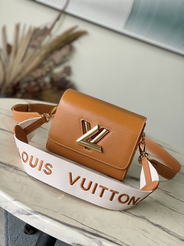 Louis vuitton original epi leather twist traveler pm M24758 caramel