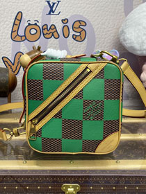 Louis vuitton original damier canvas chess messenger bag N40563 green