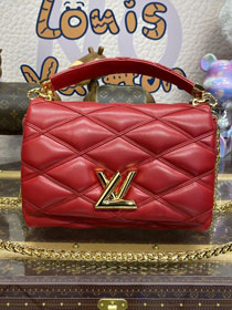 Louis vuitton original lambskin GO-14 medium handbag M25106 red