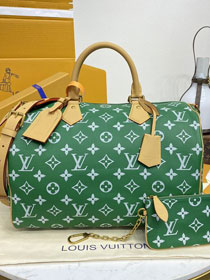 Louis vuitton original soft calfskin speedy P9 40 M24417 green