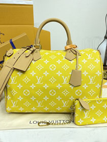 Louis vuitton original soft calfskin speedy P9 40 M24419 yellow