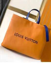 Louis vuitton origianl calfskin shopper bag m24457 yellow