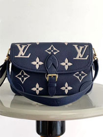 Louis vuitton original calfskin diane satchel M47161 navy blue