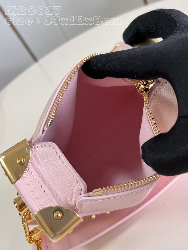 Louis vuitton original soft calfskin side trunk pm M23817 pink