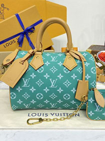 Louis vuitton original soft calfskin speedy P9 25 M11561 lake blue