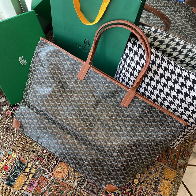 Goyard original canvas artois GM bag GY0107 tan