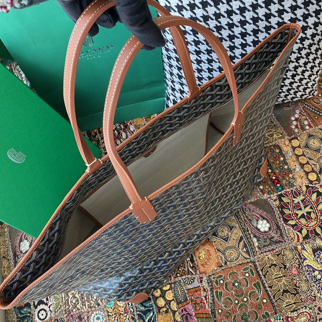 Goyard original canvas artois GM bag GY0107 tan