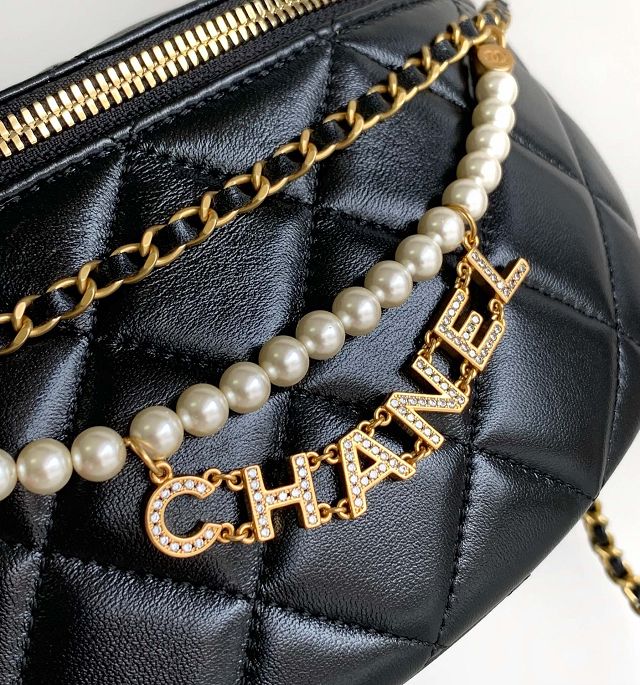 CC original lambskin waist bag AS4991 black