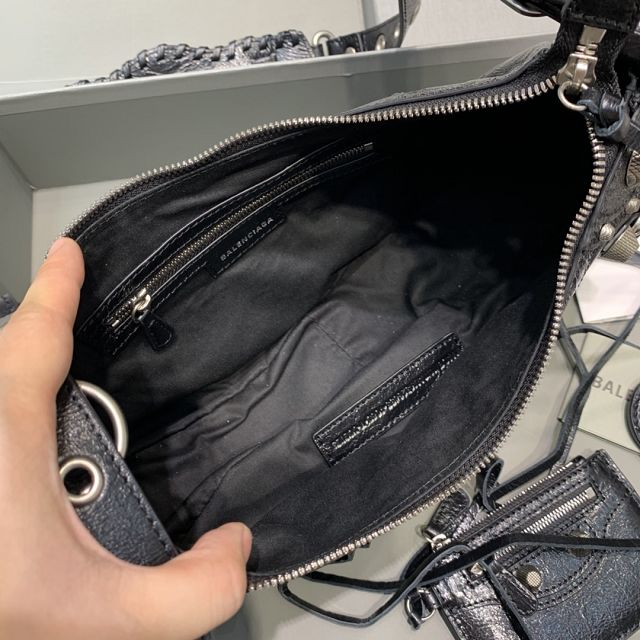 Balenciaga original lambskin le cagole small shoulder bag 6713071 black