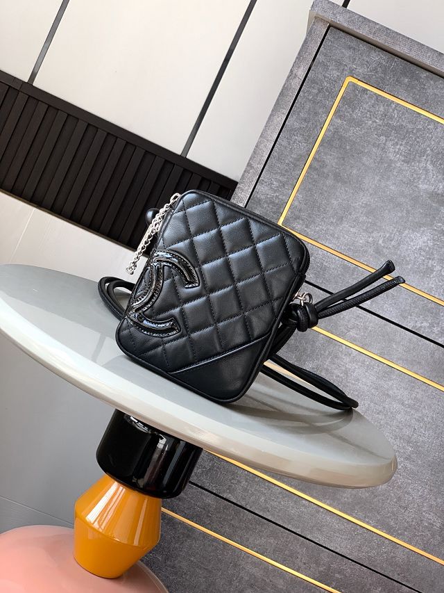CC original lambskin camera bag AS6325 allblack