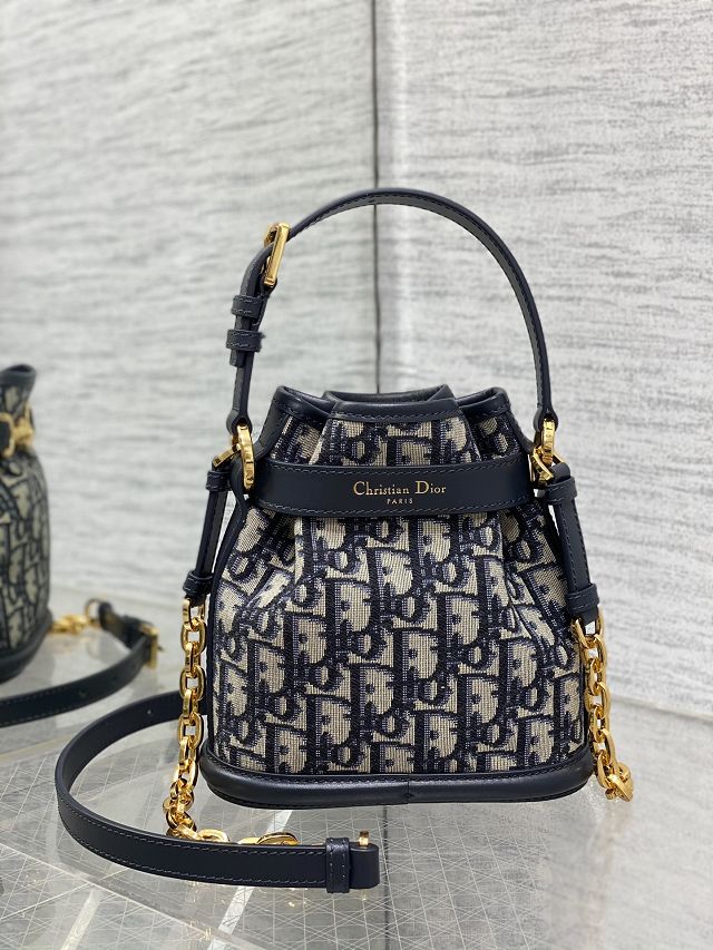 Dior original canvas cest bag M2271 dark blue