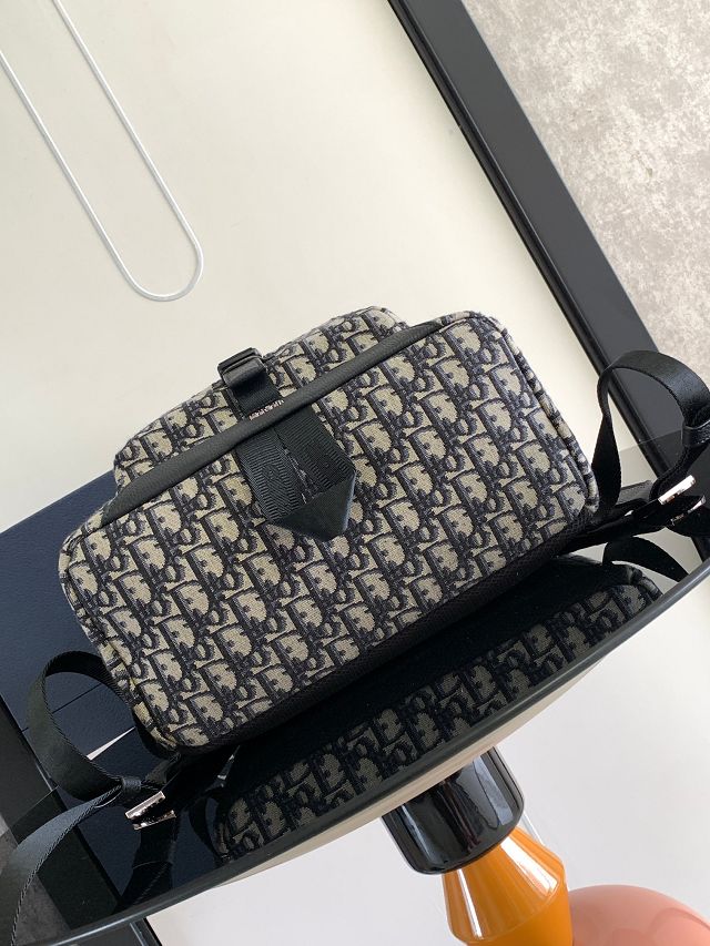 Dior original canvas 8 backpack 1EIBA178 dark blue