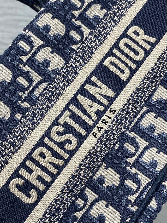 Dior original cotton mini book tote S5573 blue