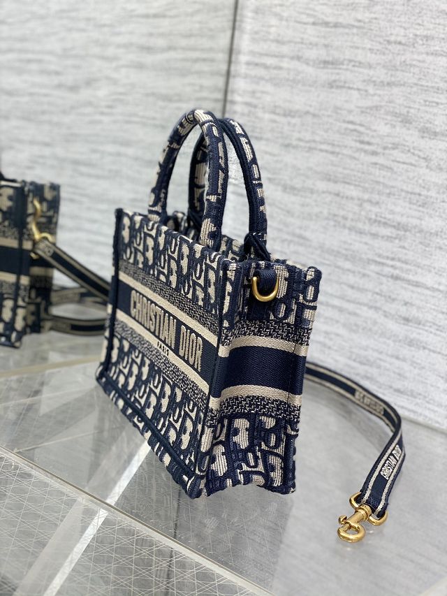 Dior original cotton mini book tote S5573 blue