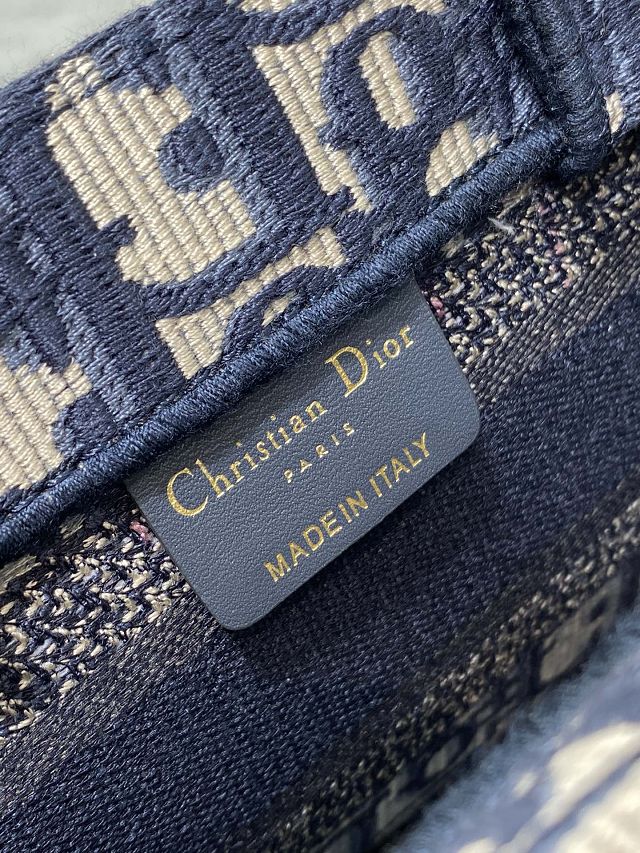 Dior original cotton mini book tote S5573 blue
