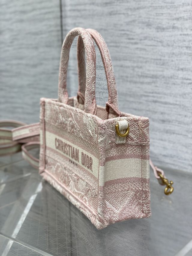 Dior original cotton mini book tote S5573 pink